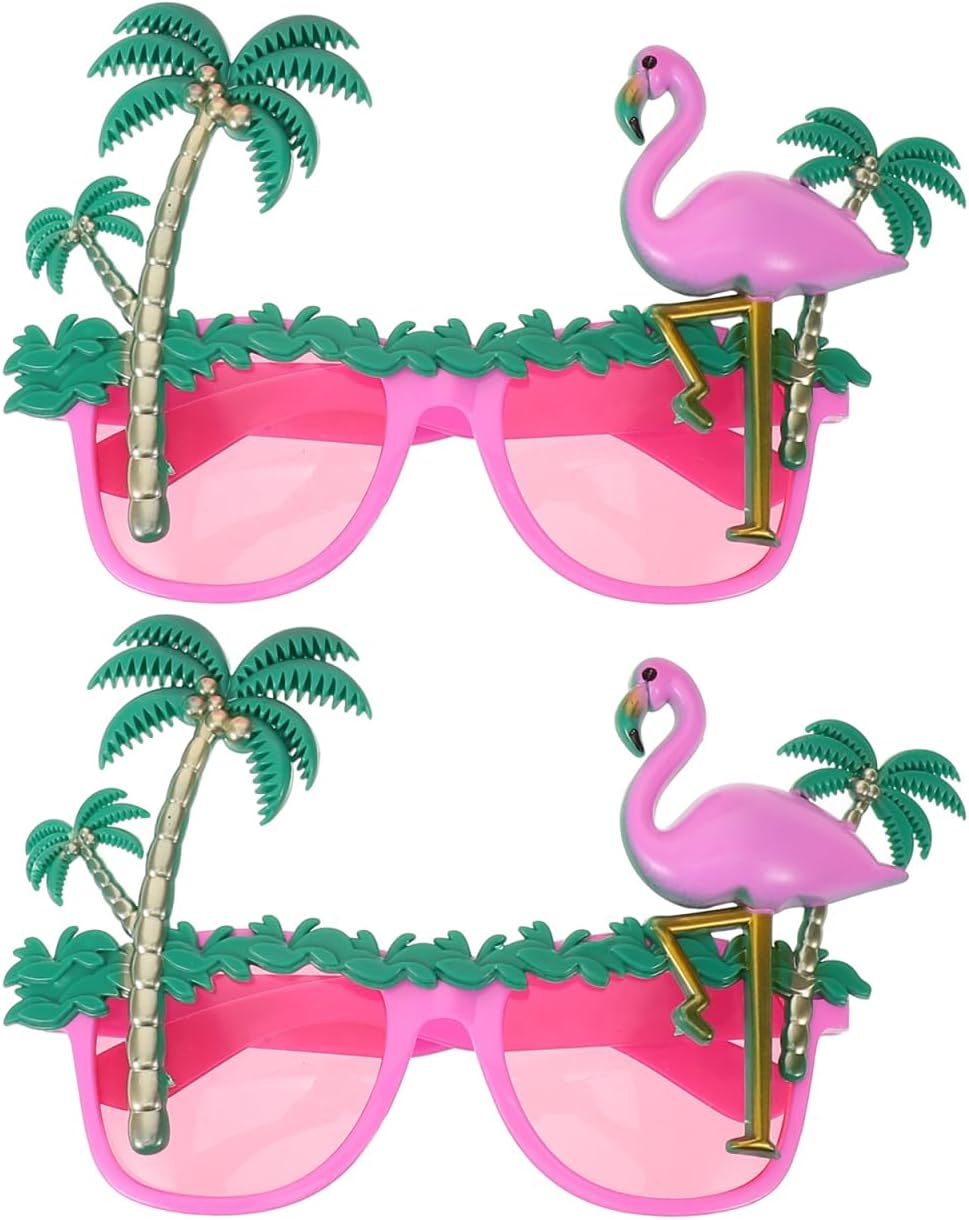Flamingo Themed Party Sunglasses with Novelty Design