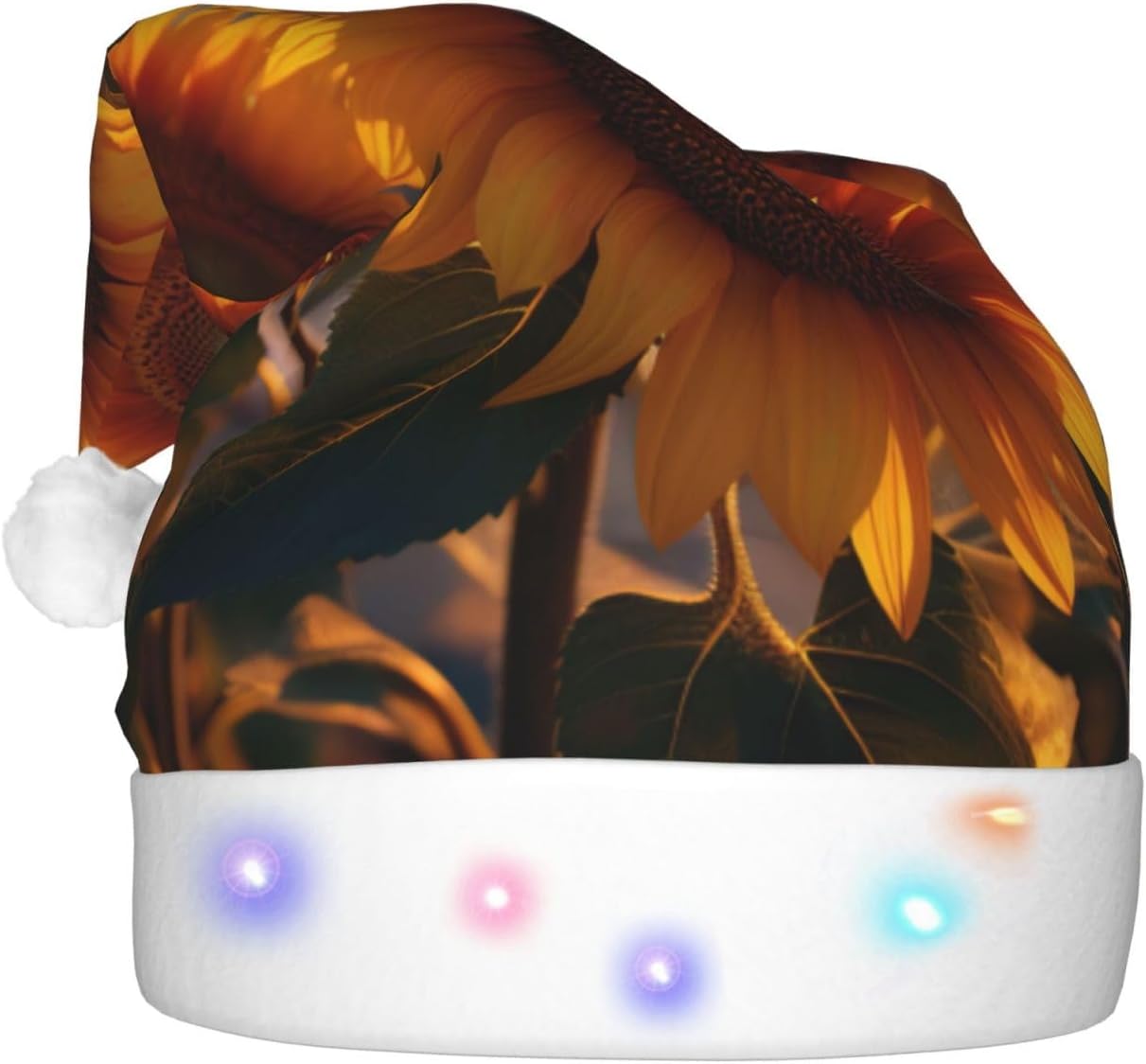 QINZHENG Christmas Santa Hat with LED Lights