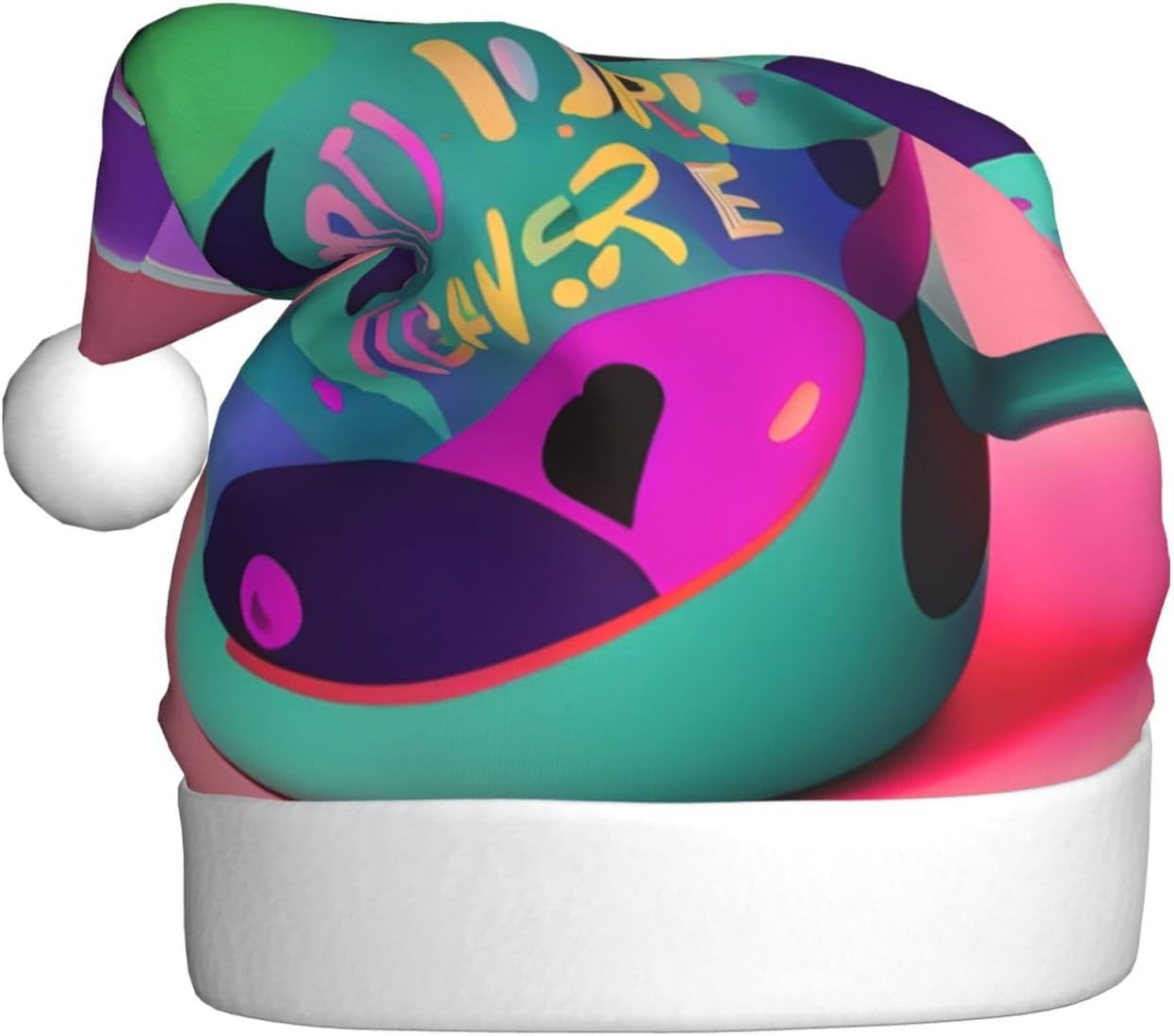 QINZHENG 90s Cup Design Santa Hat for Women