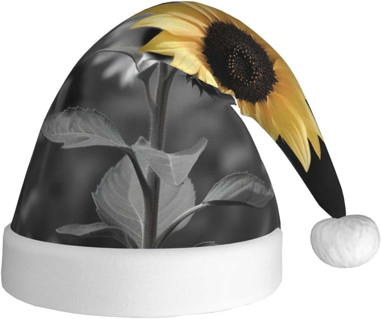 Blue Polka Dot Christmas Santa Hat for Adults