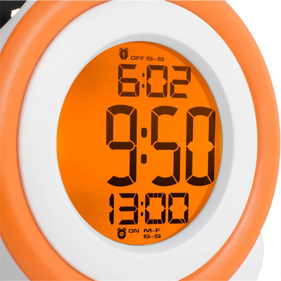 SweetMmj Mechanical Double Bell Alarm Clock with 4-in-1 Display