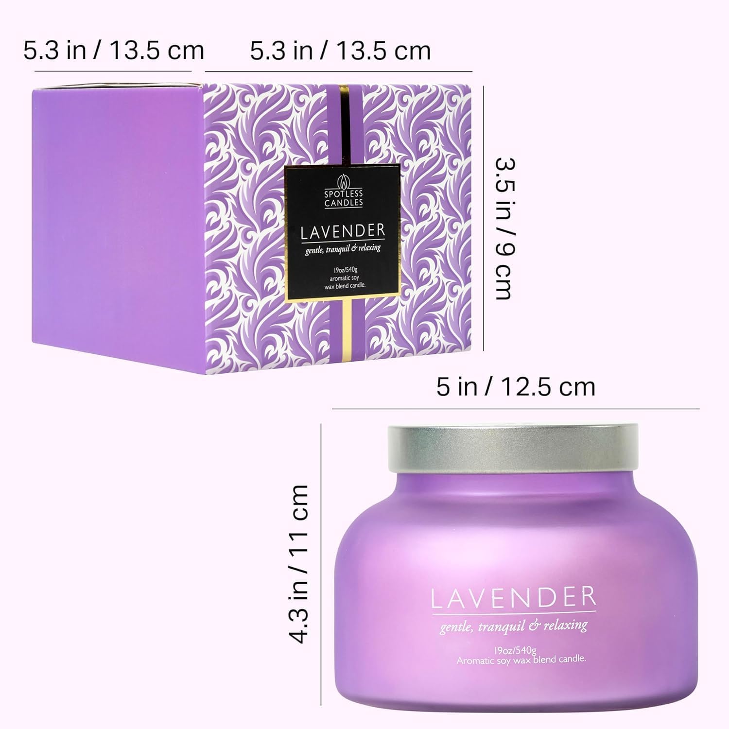 Lavander Volcano Jar Candle with Wooden Wick 19oz