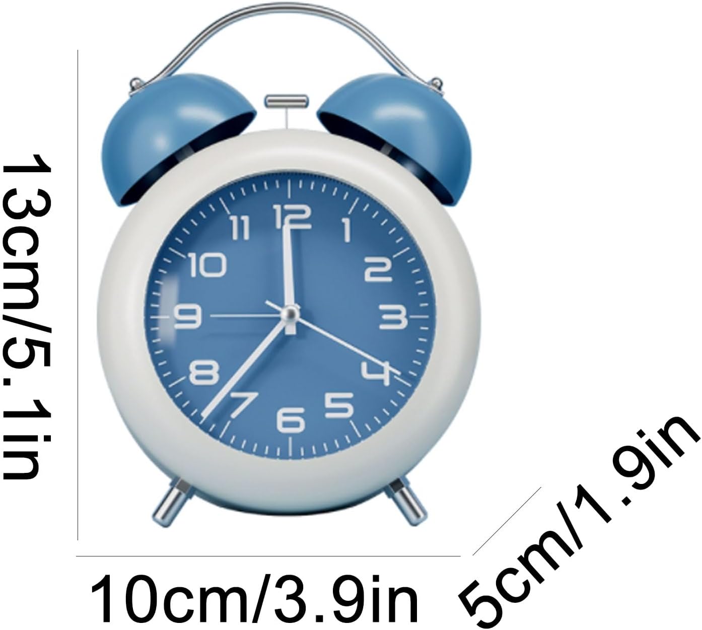 Multifunctional Metal Alarm Clock with Double Bell
