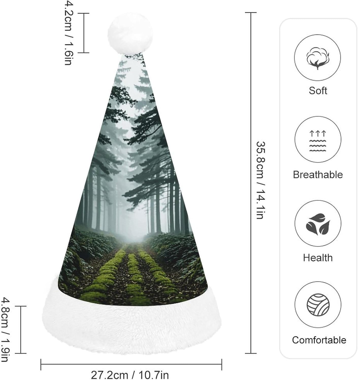 Santa Hat for Adults Christmas Party Headwear