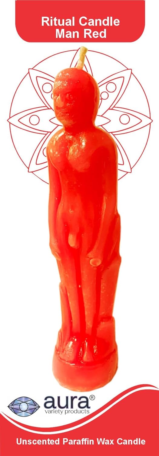 Aura Figure Candle Red Man 75 Inches