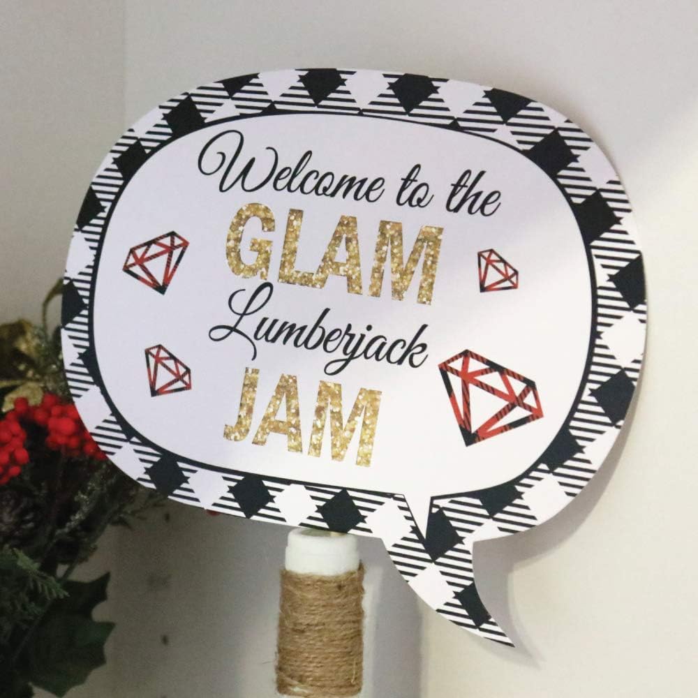 Funny Flannel Fling Before The Ring Photo Booth Props Kit - 10 Piece