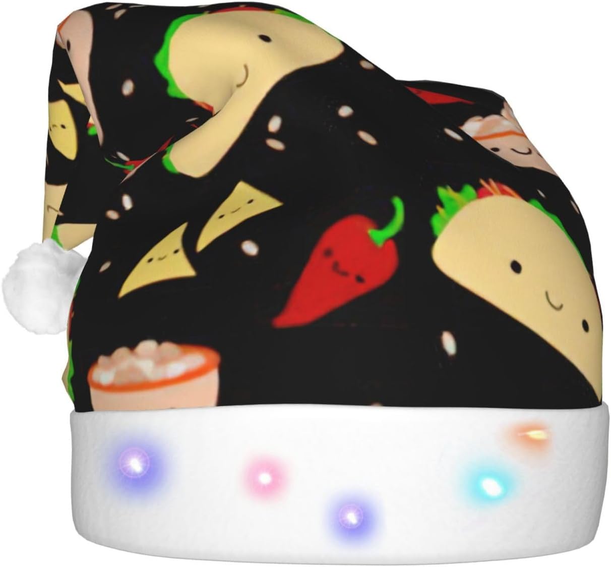 QinZheng LED Christmas Santa Hat for Adults