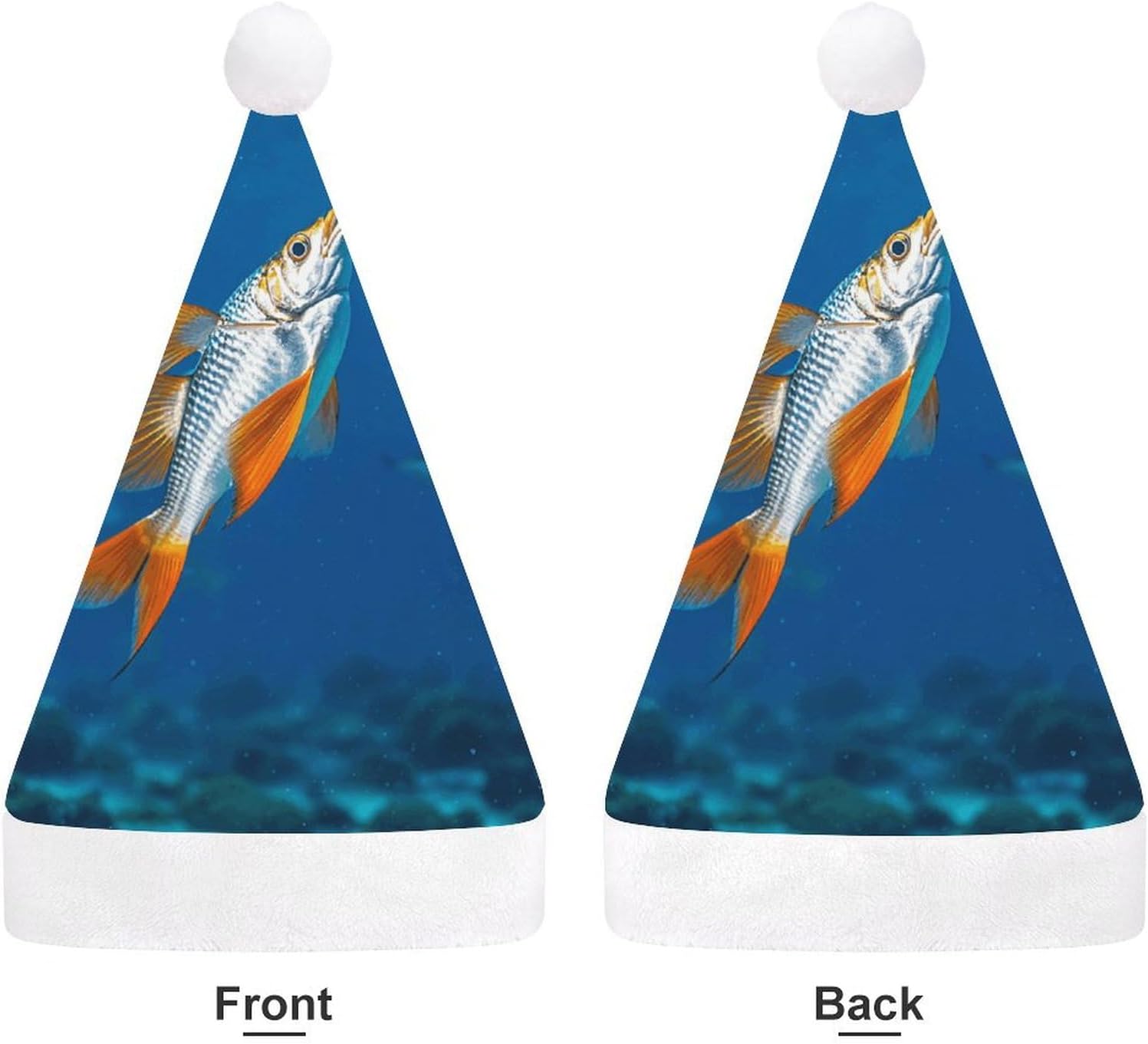 Santa Hat Flying Fish Christmas Headwear for Adults
