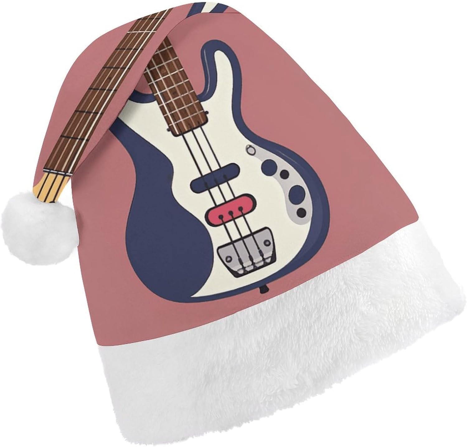 Santa Hat Guitar Bass Music Musical Instruments Christmas Headwear