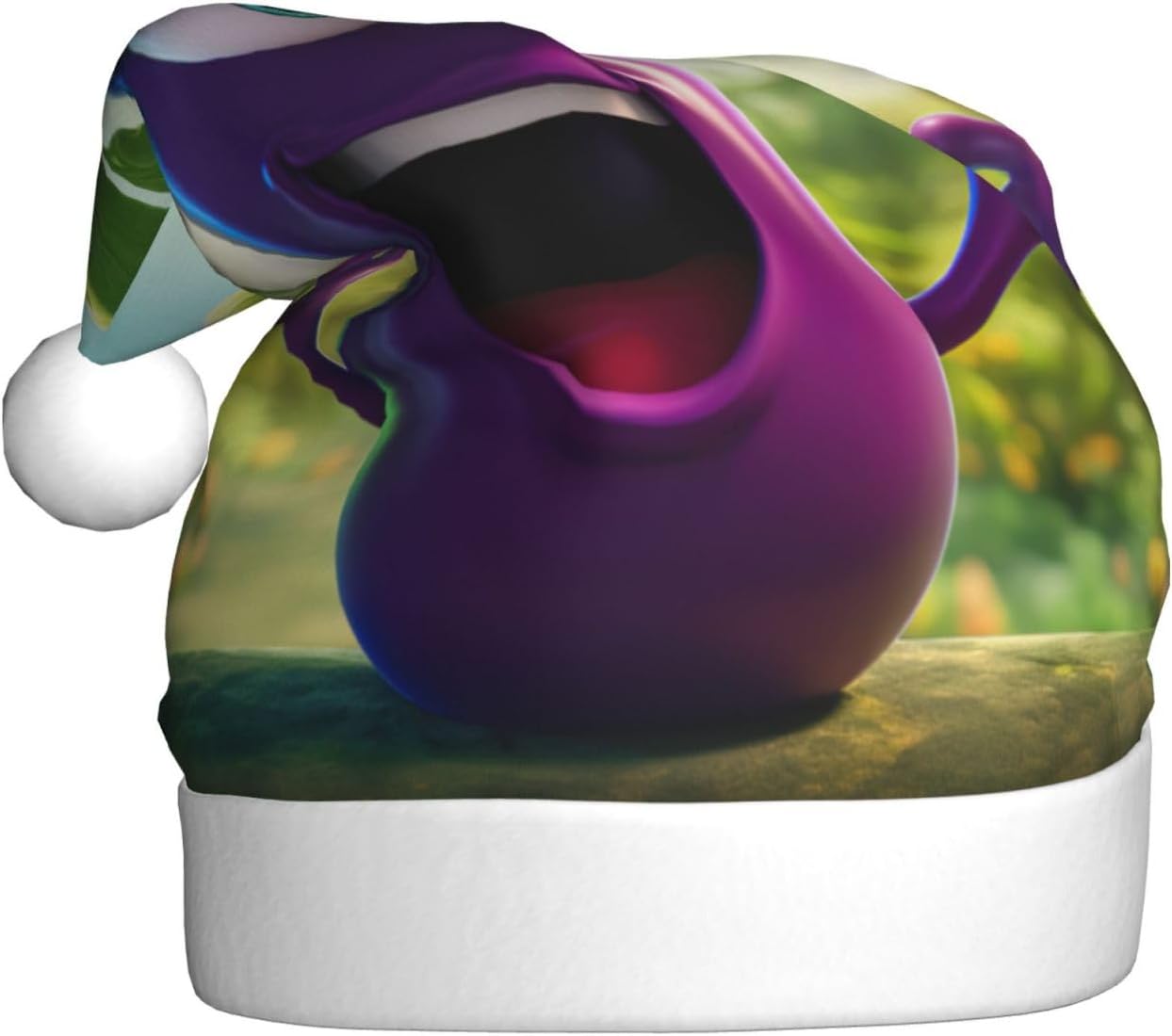 QinZheng Cartoon Eggplant Santa Hat