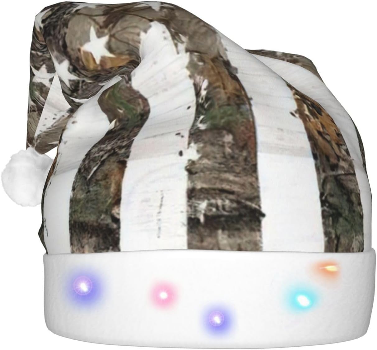 Interstellar Camouflage Santa Hat with LED Light Up