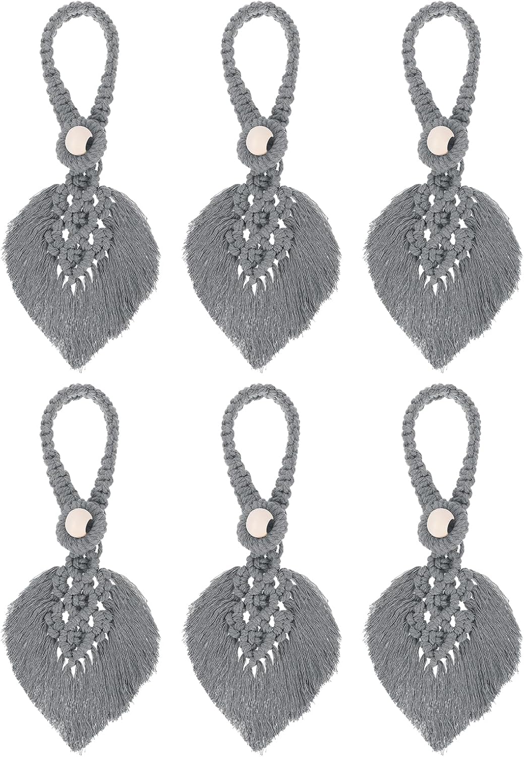 Uxcell 6 Pack Tassel Curtain Tiebacks Gray