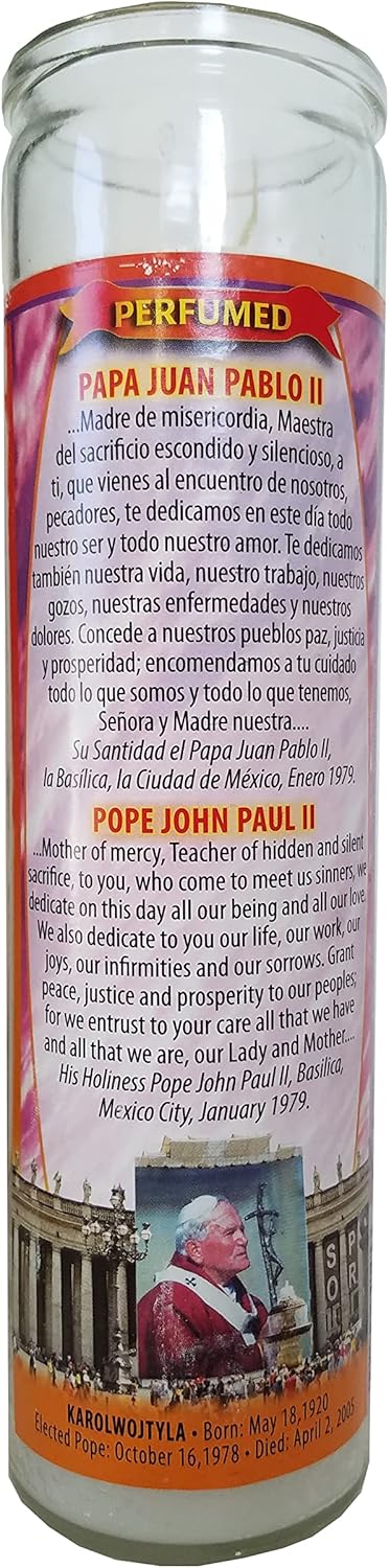 Staci19 Pope John Paul II Perfumed Pillar Candle