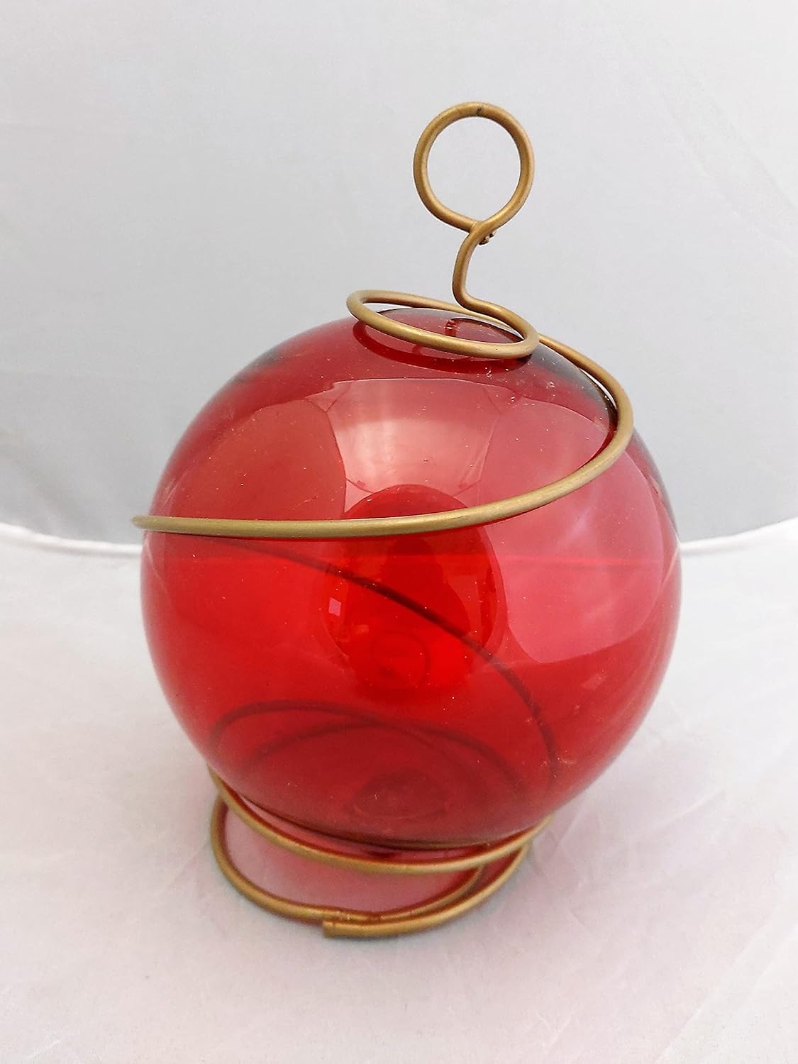 DRH Trading Red Japanese Fishing Glass Buoy Wall Sculpture