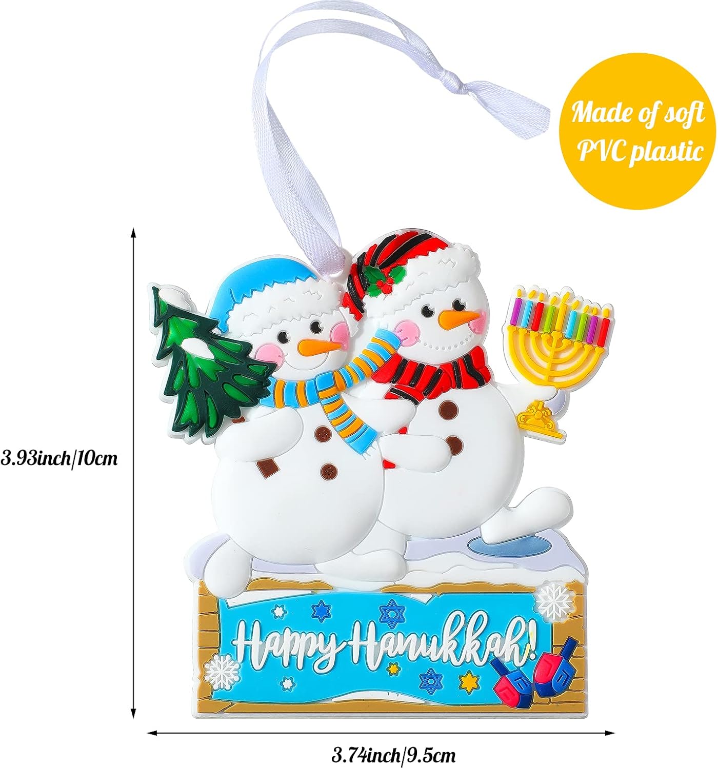 Jetec Hanukkah Snowman Christmas Tree Ornament