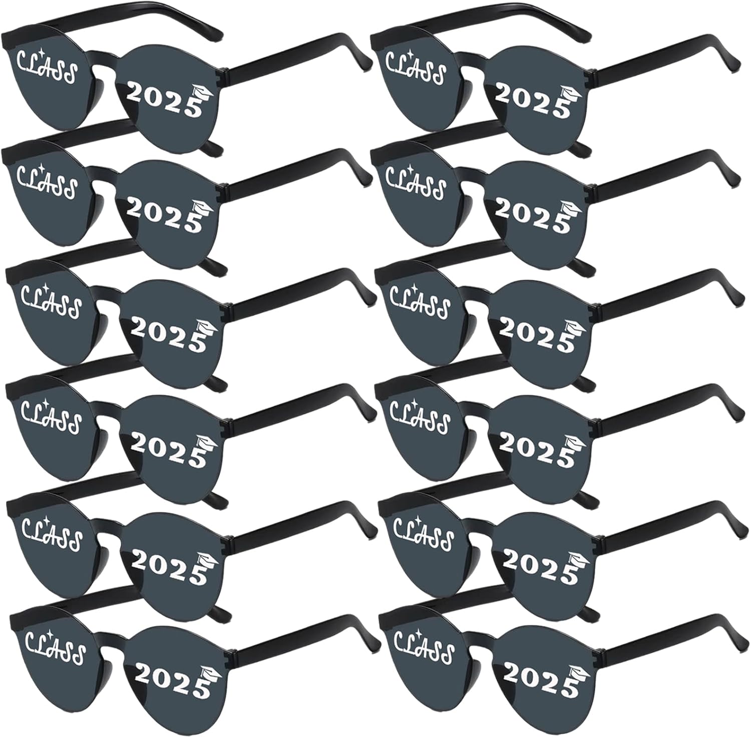 Vegove 12 Pc Class Of 2025 Graduation Sunglasses