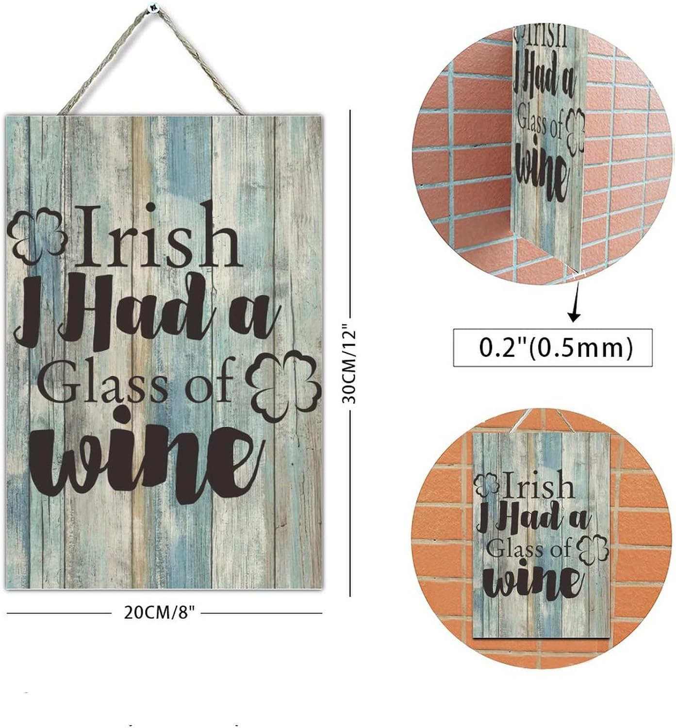 Vrurinss 12x18 Inch Decorative Wood Sign Plaque