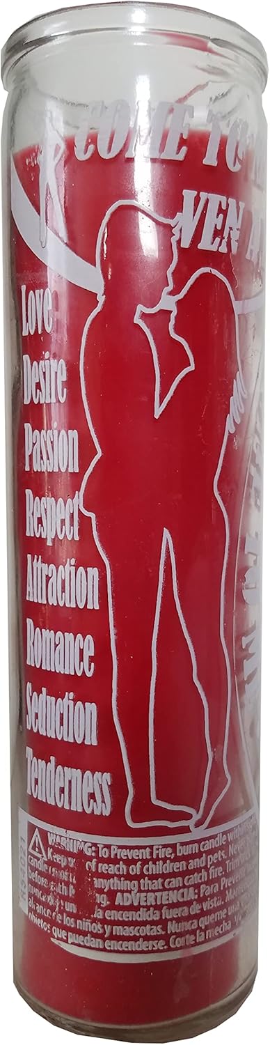 Staci19 Come to Me Ven a Mi Red Pillar Candle