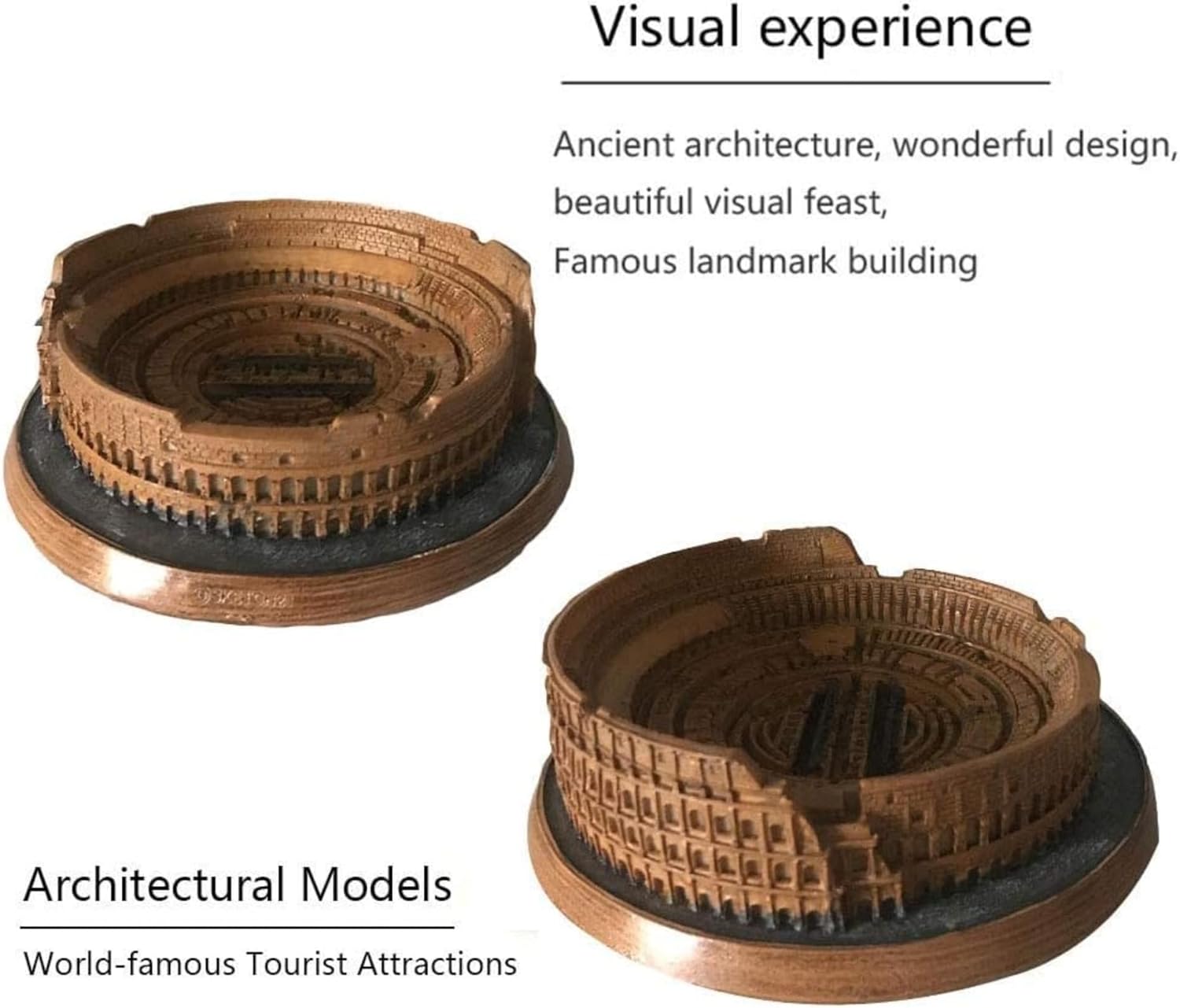 Rome Colosseum Resin Statue Decor Sculpture Brown