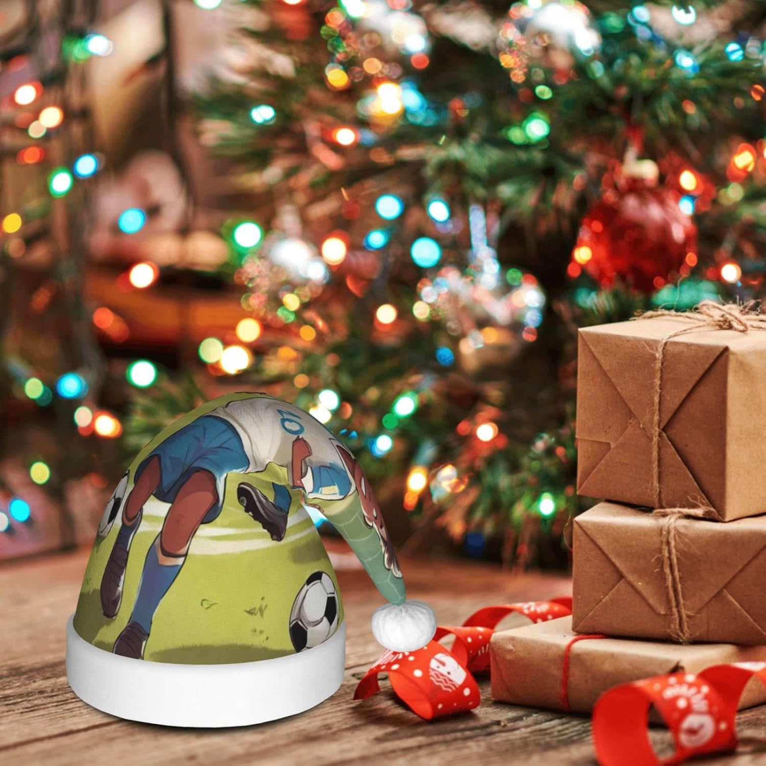 QINZHENG Personalized Santa Hat for Boys and Adults