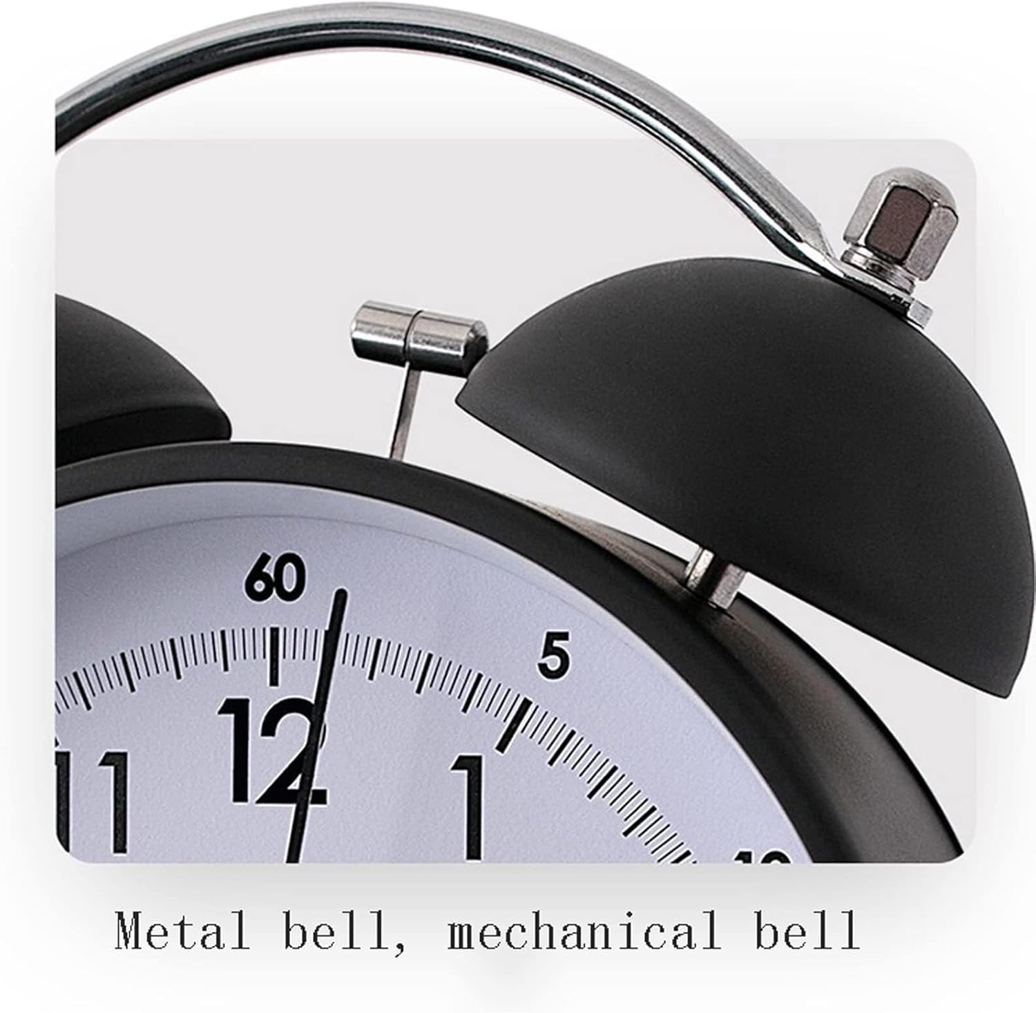 Loud Double Bell Alarm Clock with Silent Movement