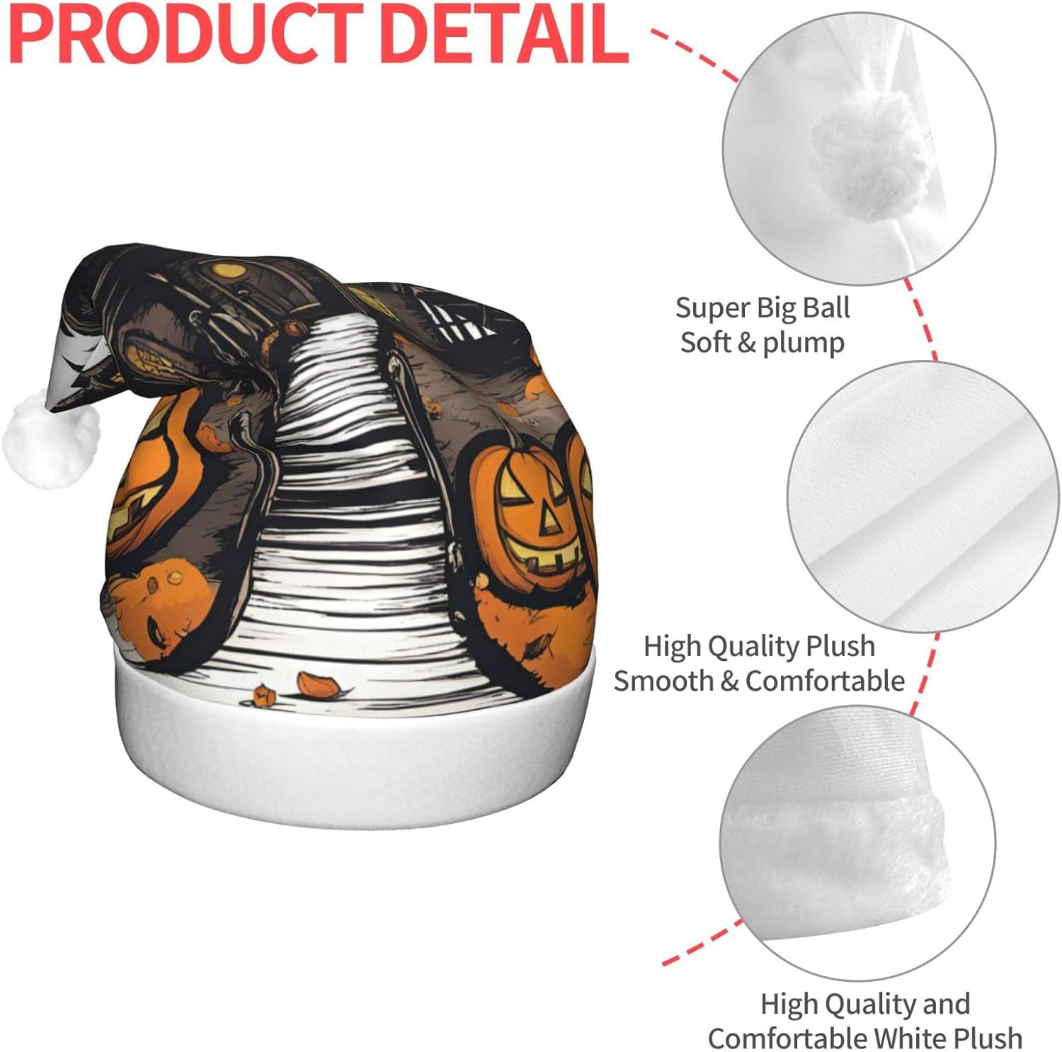 QinZheng LED Light Up Santa Hat for Christmas Party 1