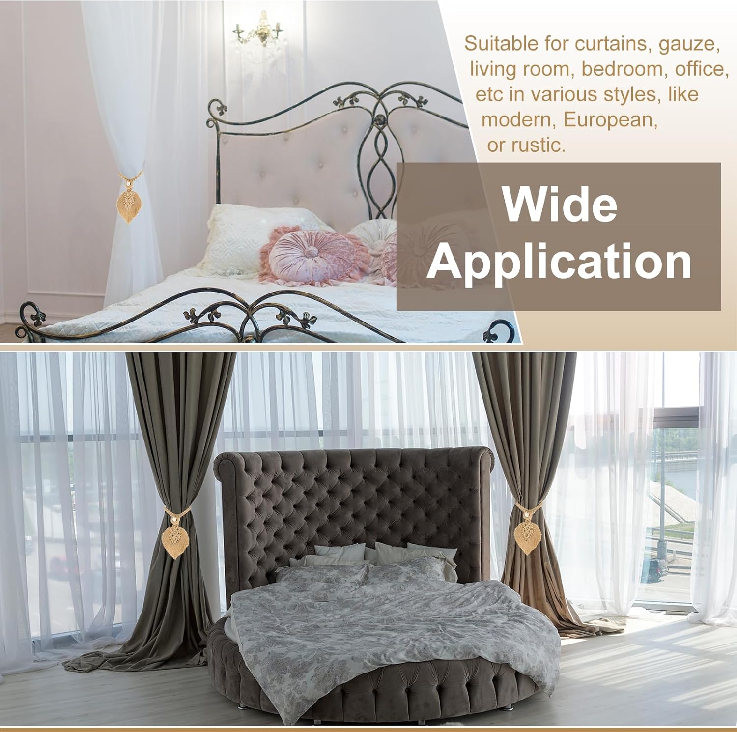 Uxcell 6 Pack Tassel Curtain Tiebacks Gray