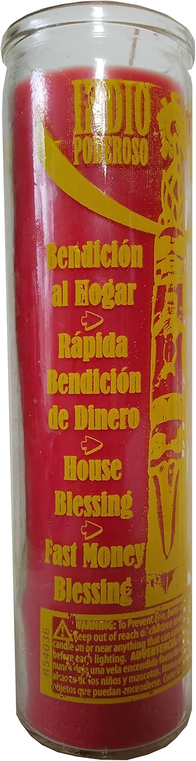 Indian Spirit Red Pillar Candle 8 Inches Tall