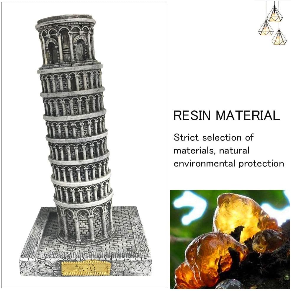ZHHID Leaning Tower of Pisa Resin Statue Model