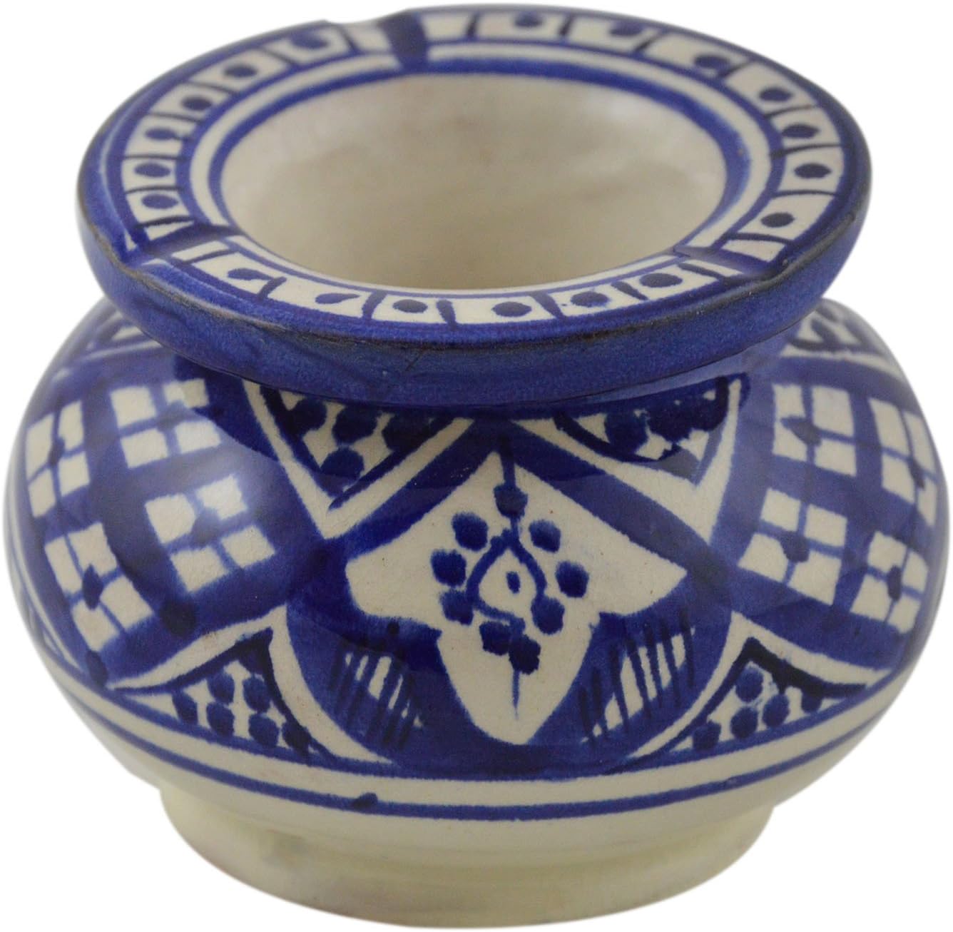 Handmade Moroccan Ceramic Ashtray with Vivid Colors