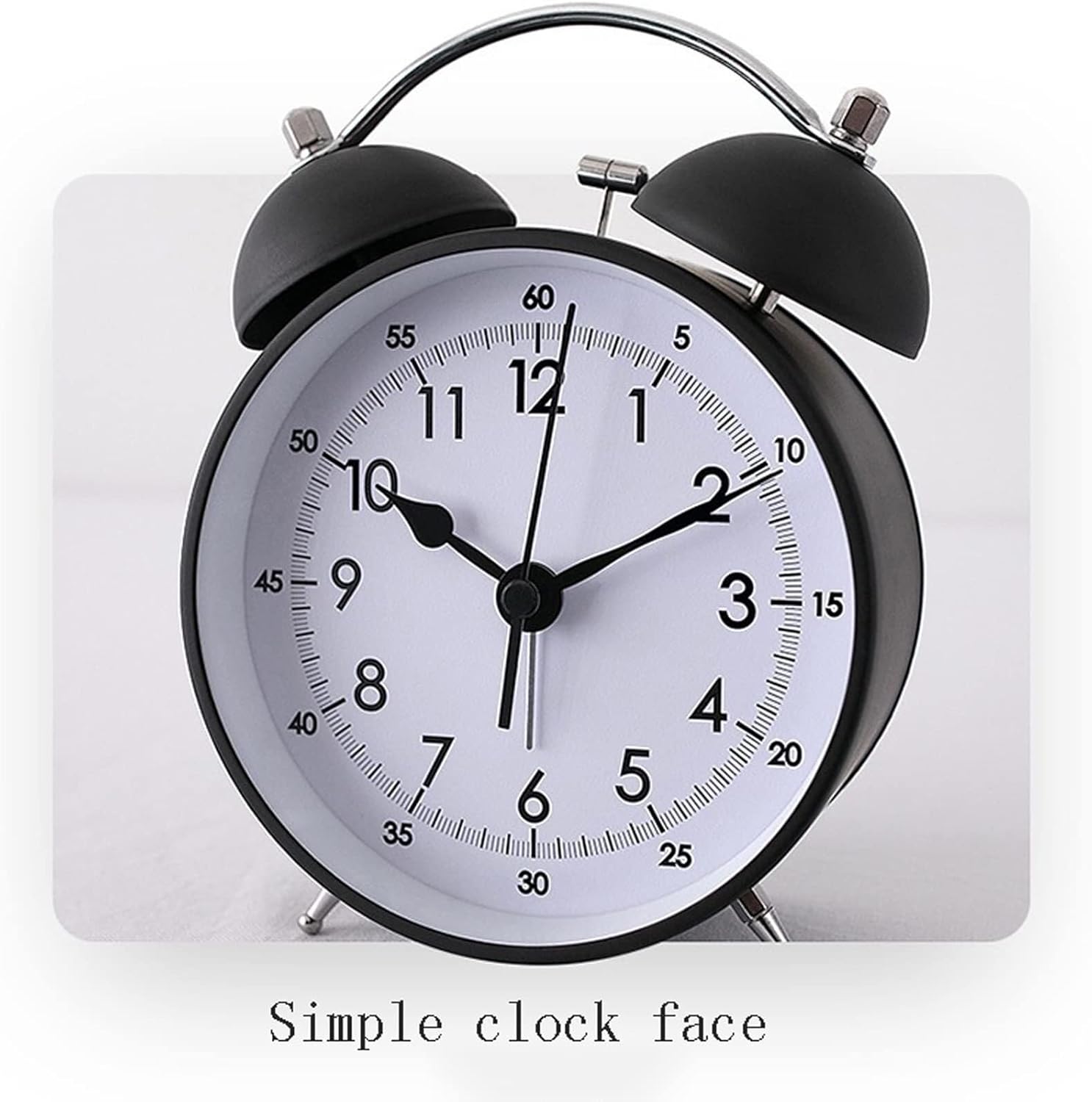 Loud Double Bell Alarm Clock with Silent Movement