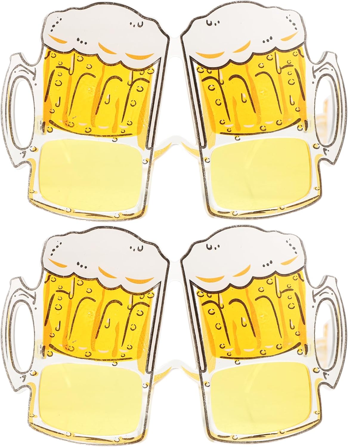 STOBOK 2pcs Beer Mug Eyeglasses Photo Booth Props