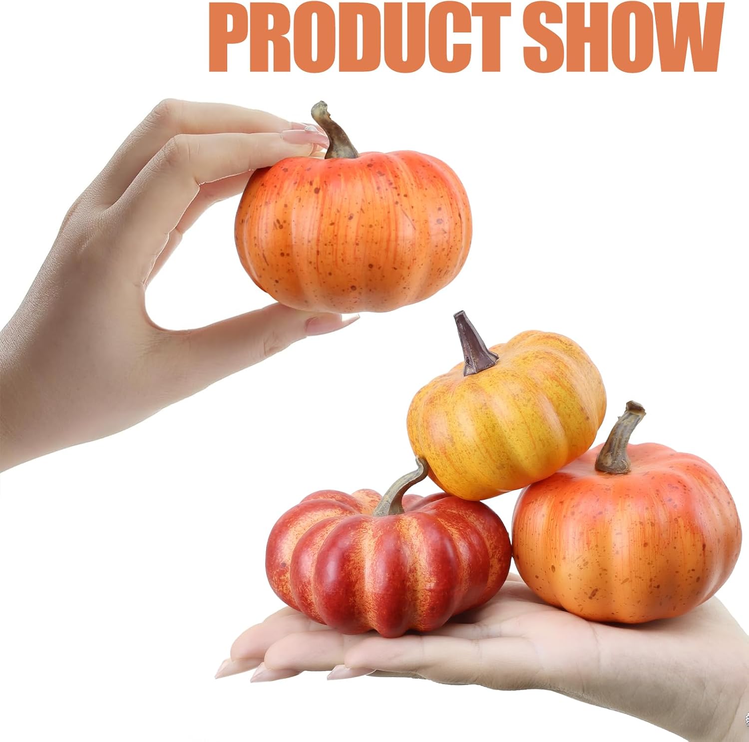 Realistic Mini Pumpkin Decor 16PCS for Fall