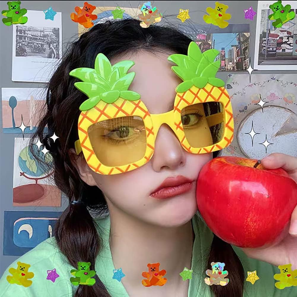 2 Pcs Pineapple Sunglasses for Summer Parties