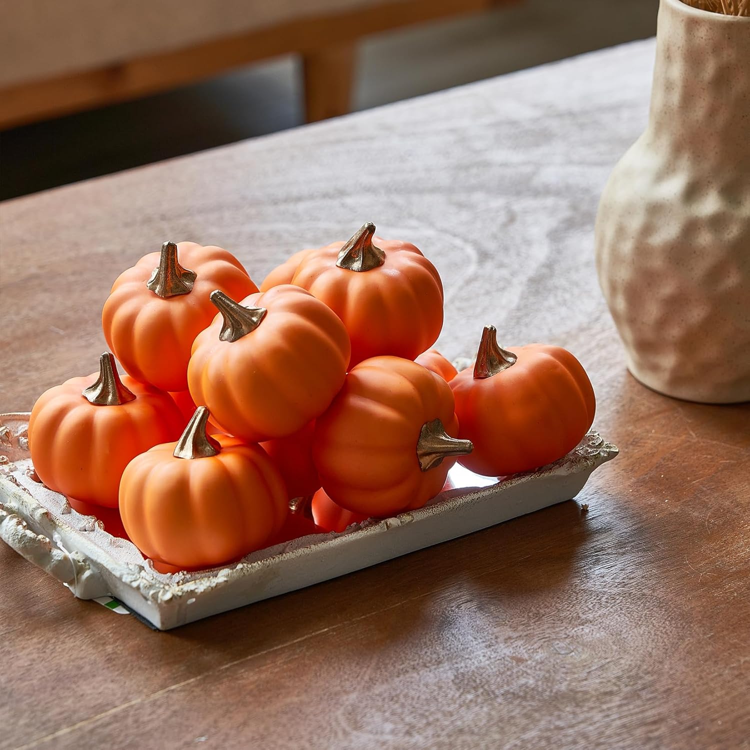 Osfvn Artificial Pumpkin Decor Set of 12