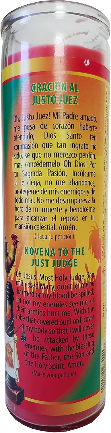 Just Judge Red Pillar Candle for Home Decor