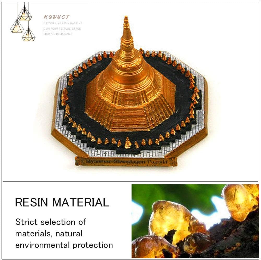 Shwedagon Pagoda Resin Statue Miniature Home Decor