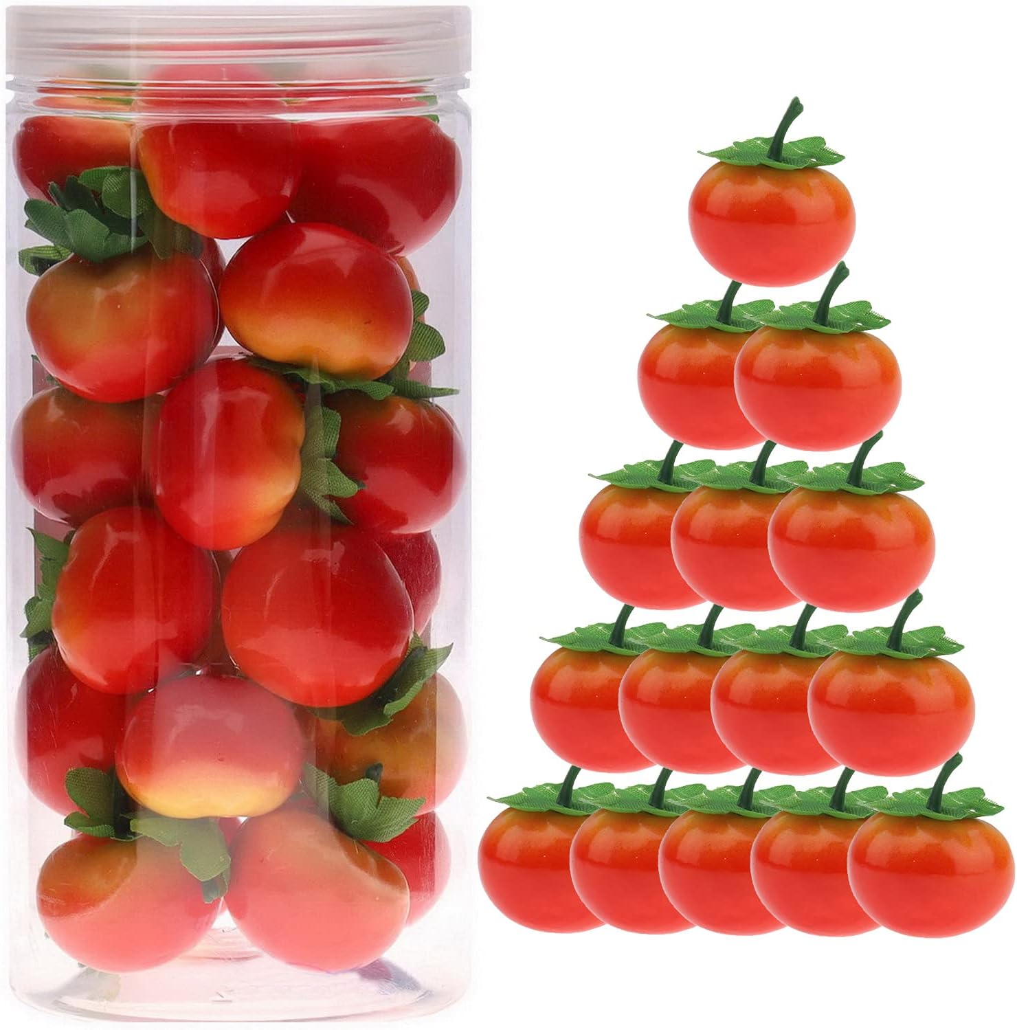 27 Pcs Mini Artificial Tomatoes 15 Inch Decor