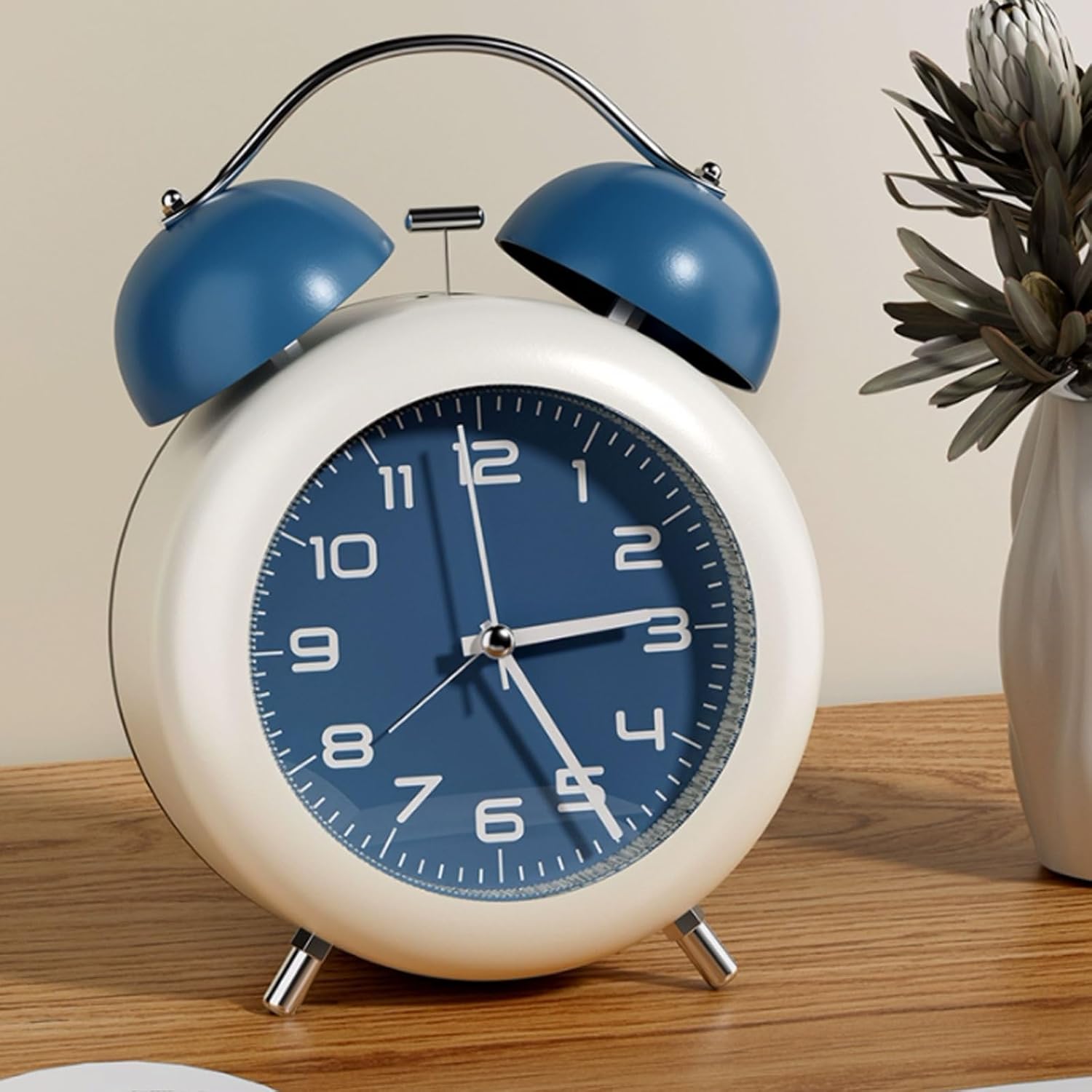 Multifunctional Metal Alarm Clock with Double Bell