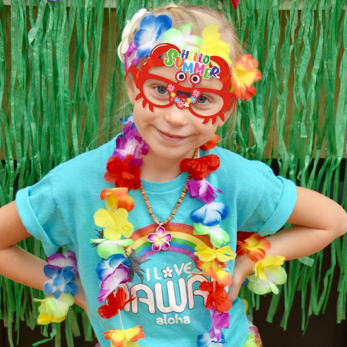 16 Pack Tropical Beach Party Sunglasses Frame