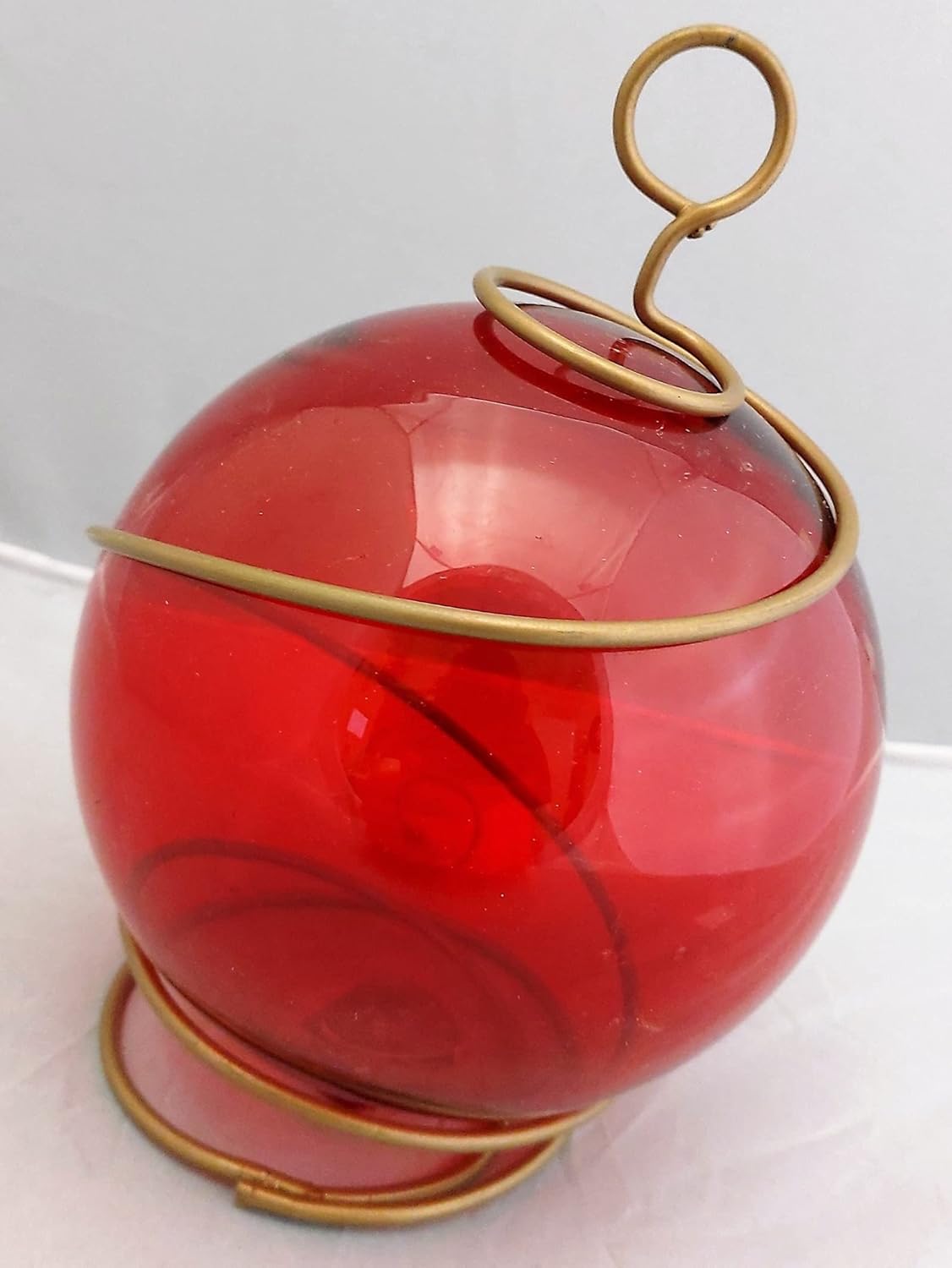 DRH Trading Red Japanese Fishing Glass Buoy Wall Sculpture