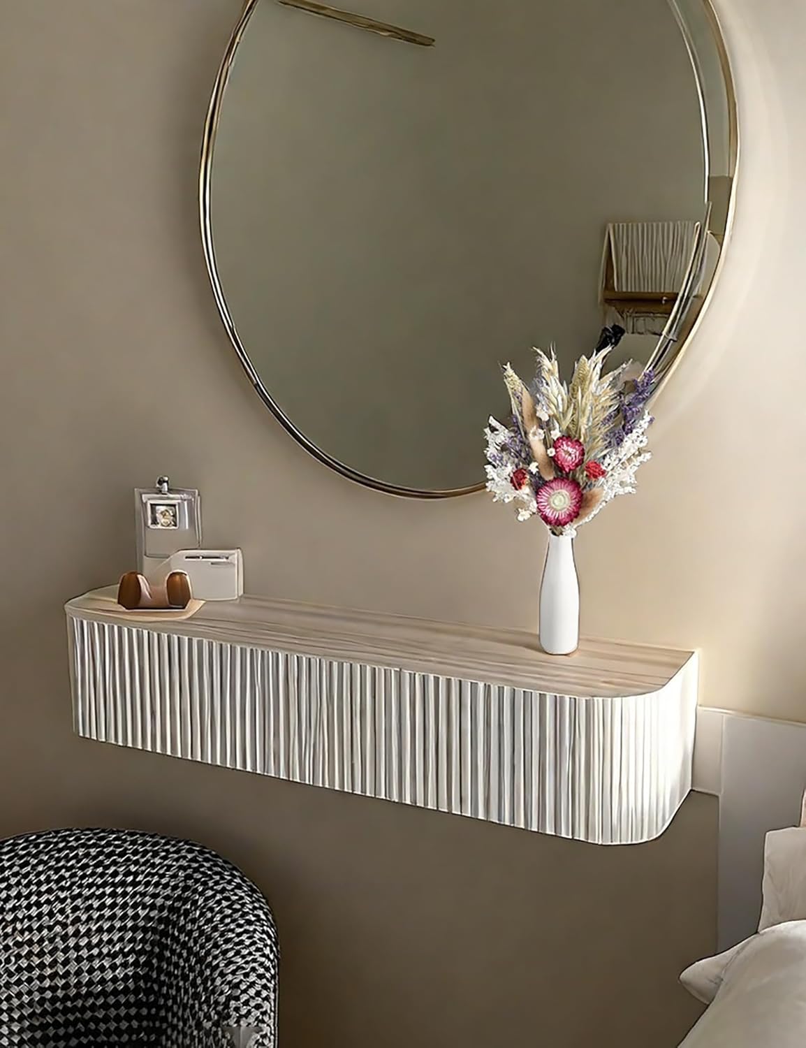 Dried Flower Bouquet with Ceramic Vase for Weddings