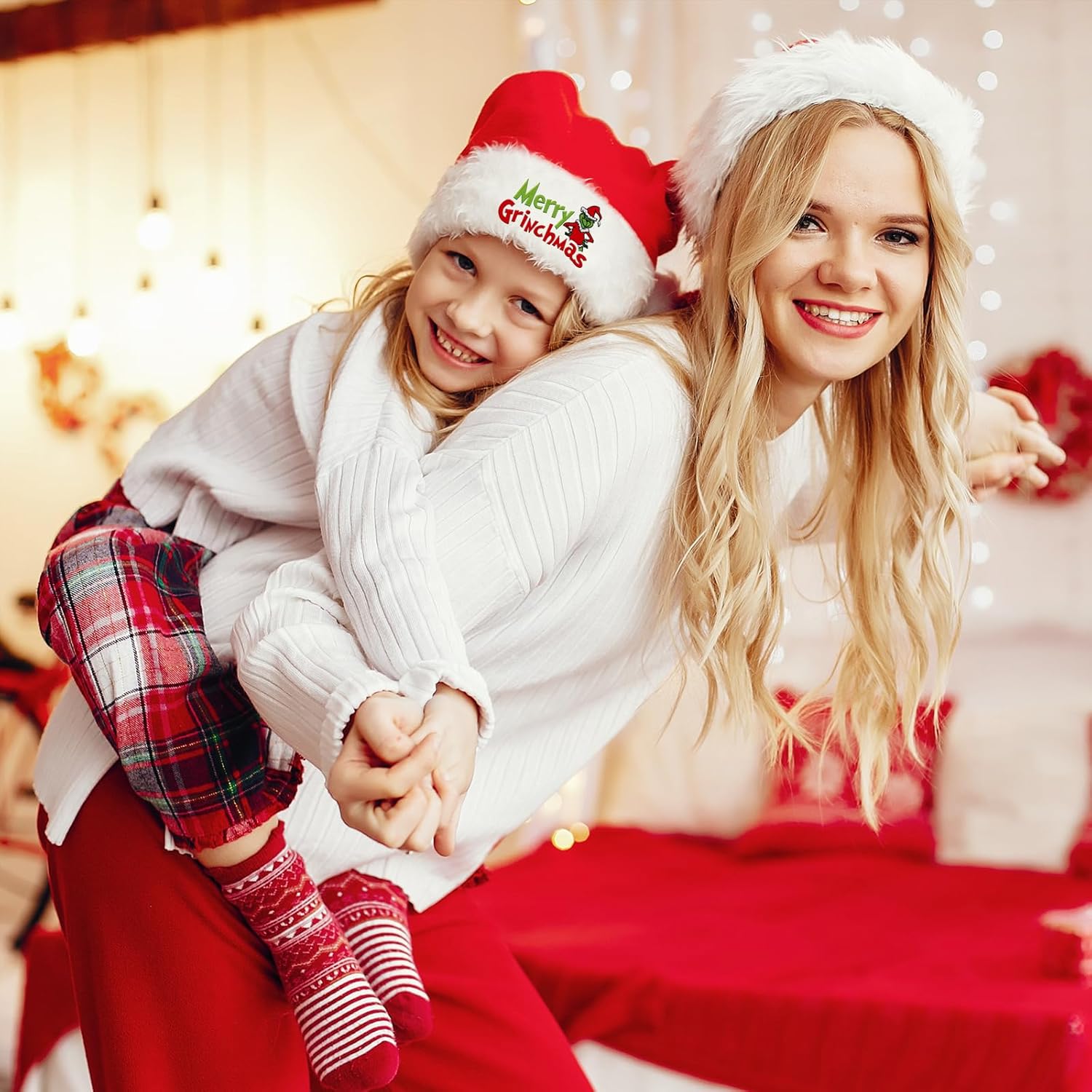 Funny Christmas Santa Hat for Adults and Kids