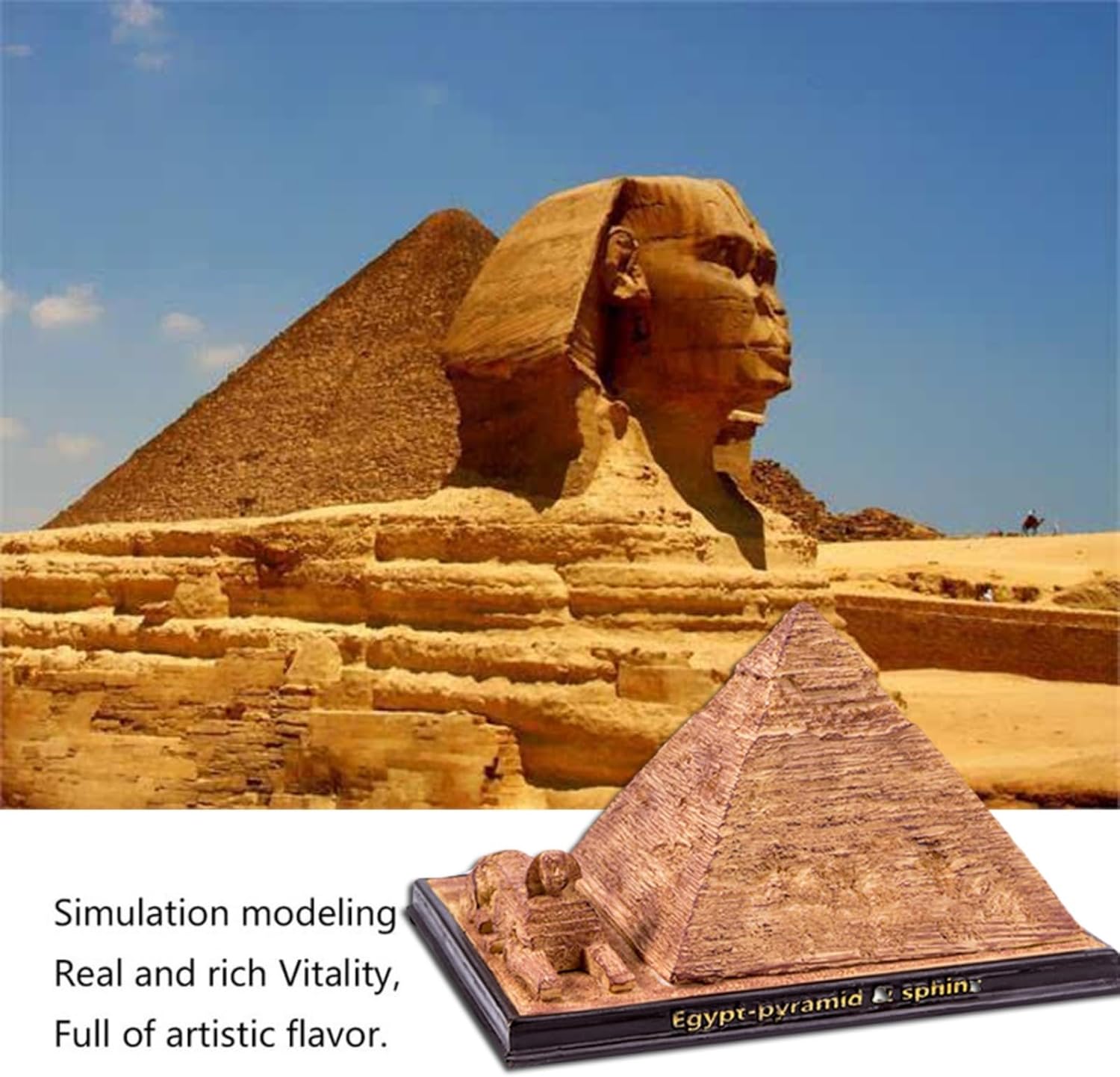 Egyptian Pyramid Resin Sculpture Decor Statue