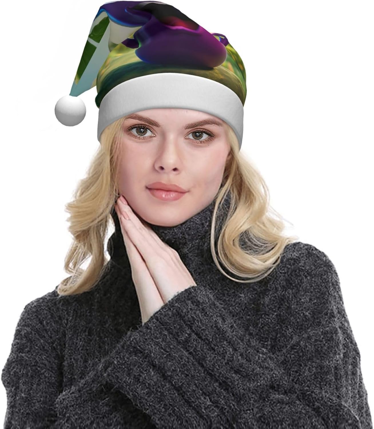 QinZheng Cartoon Eggplant Santa Hat