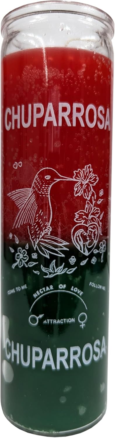 Generic Hummingbird Red Green Pillar Candle