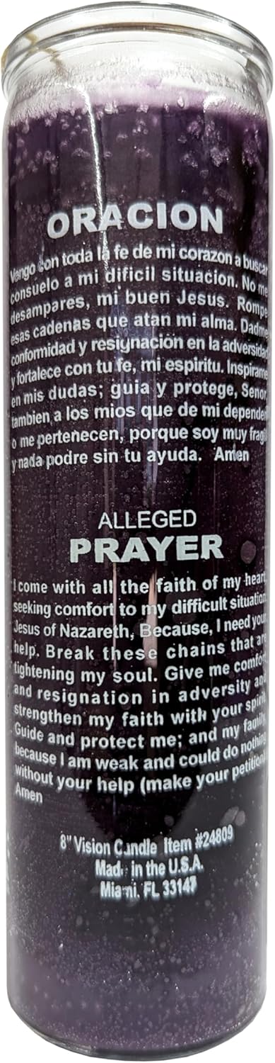 Generic Jesus Nazareno Purple Pillar Candle
