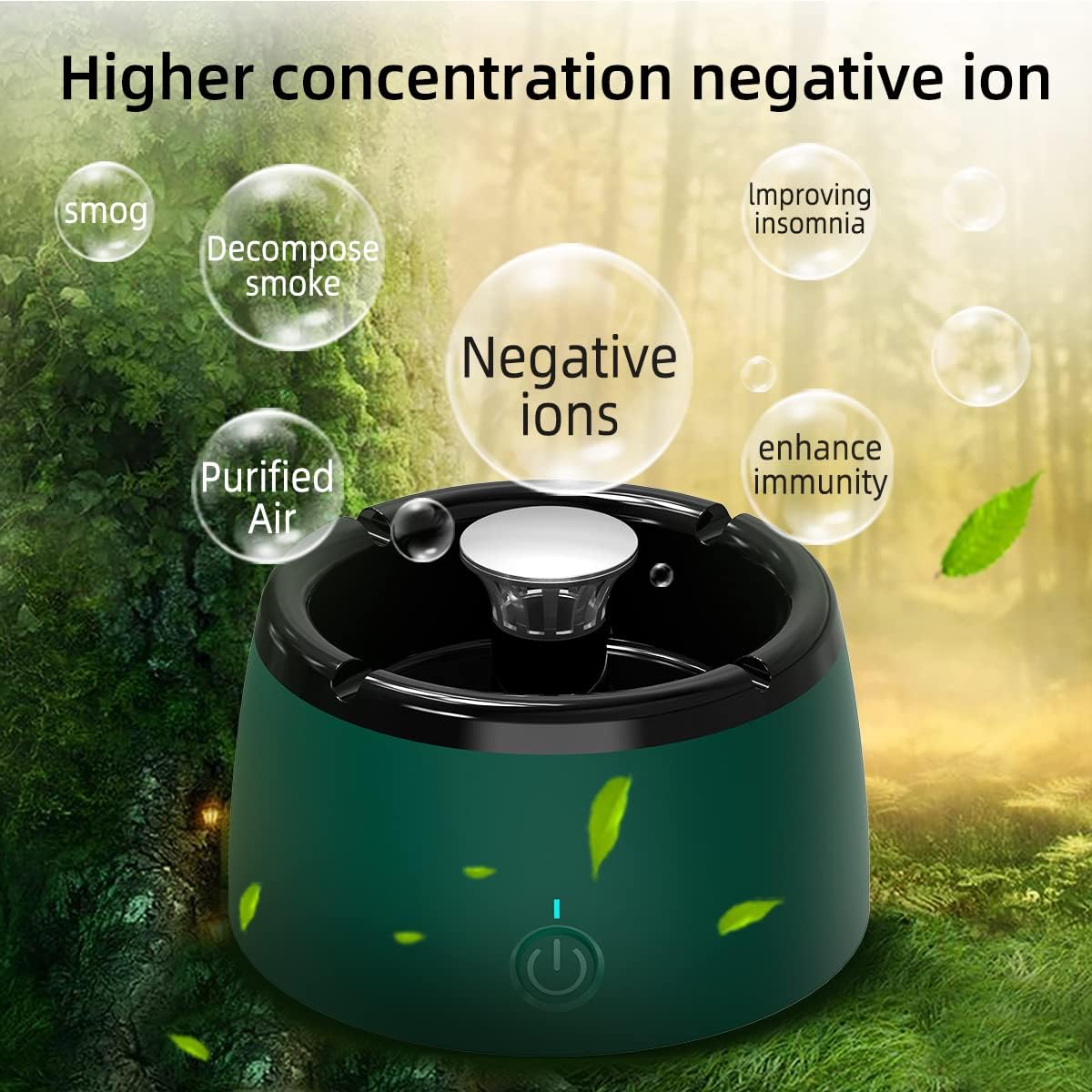 Smokeless Ashtray for Home and Office with Air Purification