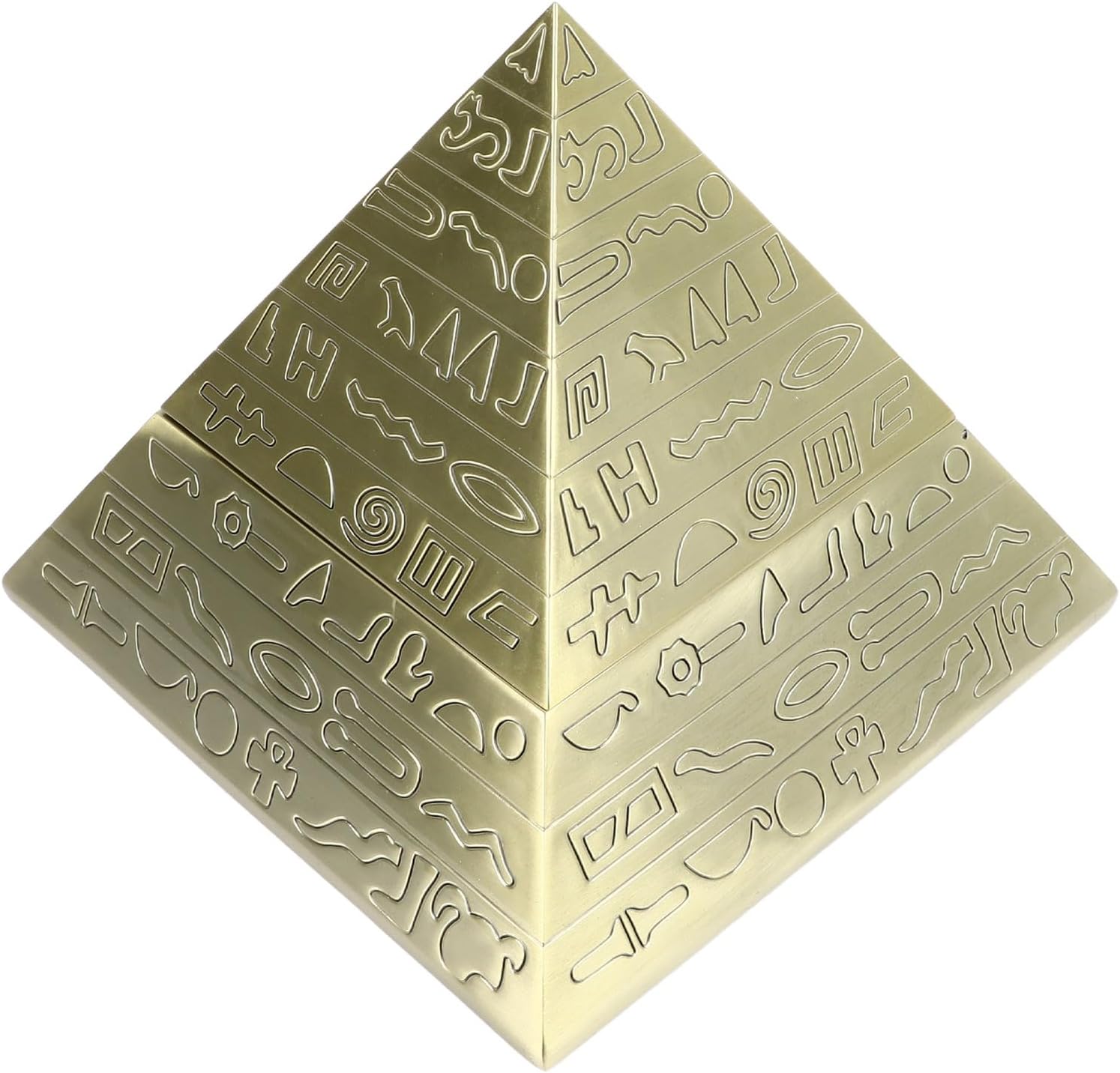 Zerodis Metal Pyramid Ashtray with Cover Windproof Small