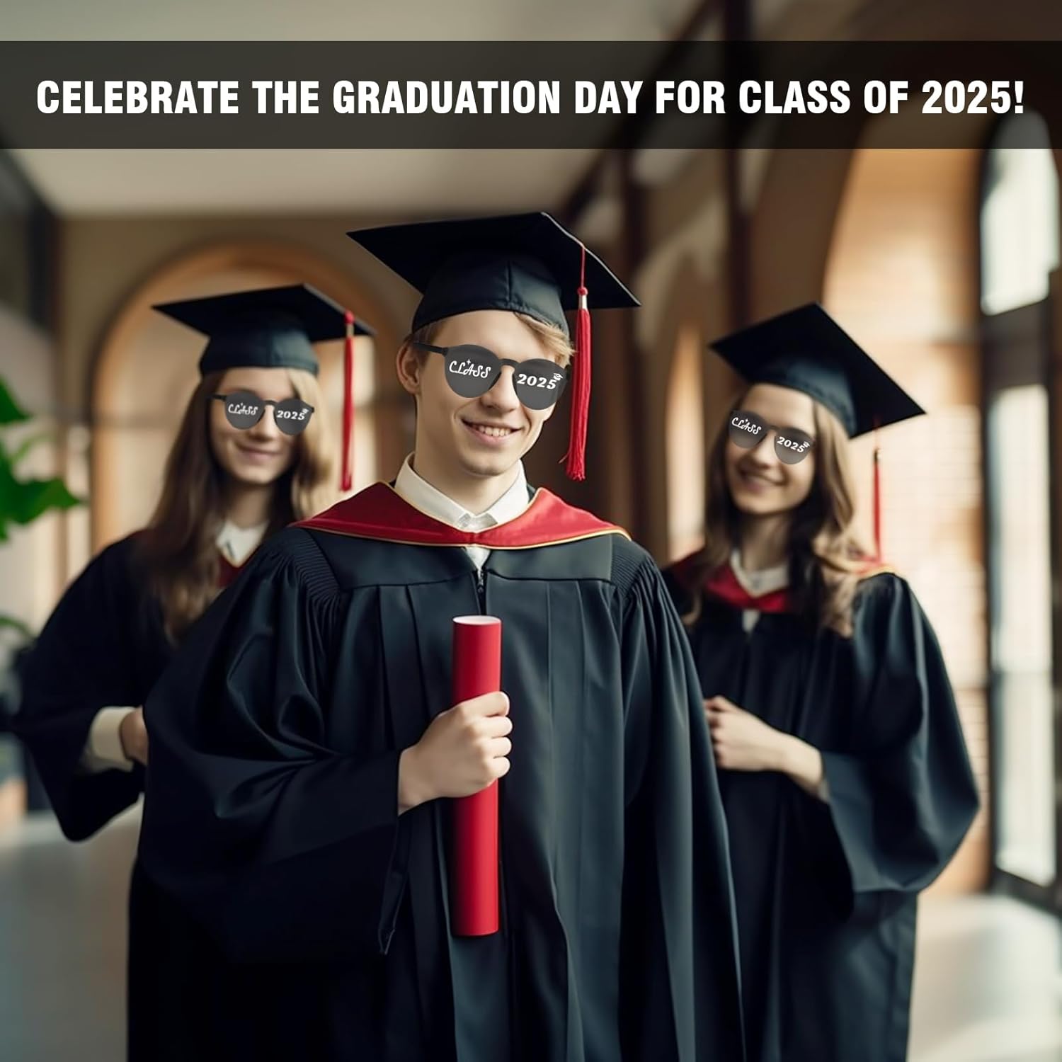 Vegove 12 Pc Class Of 2025 Graduation Sunglasses